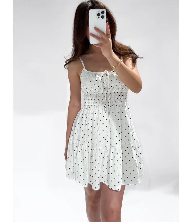 Polkadot Dress White